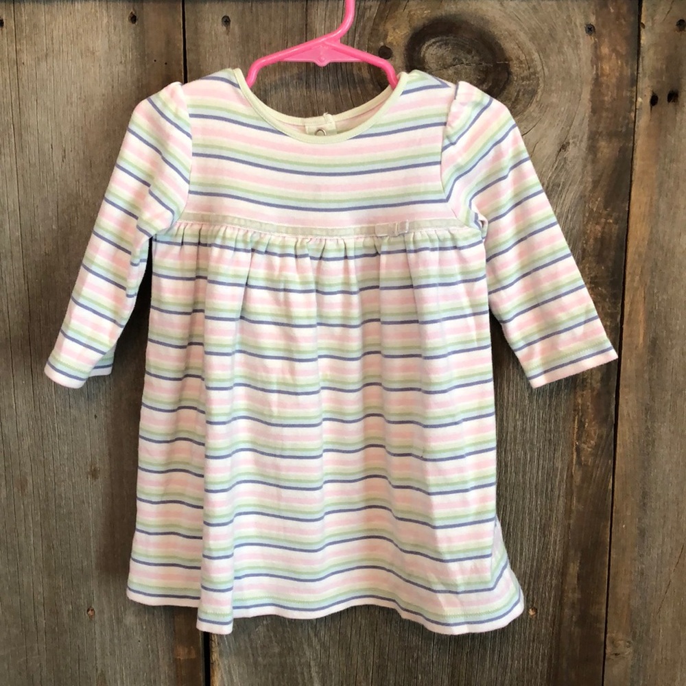 2007 Gymboree Striped Dress in Cream Size 12-18 months